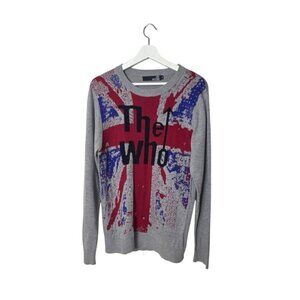 Love Moschino XL Gray Sweater With The Who Graphic Design 100% Cotton